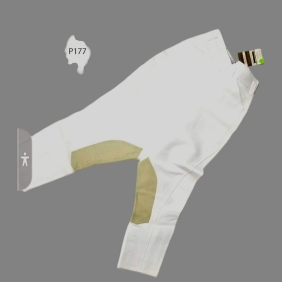 P177 MENS Prestige Riding pants WHITE - Picture 6 of 7